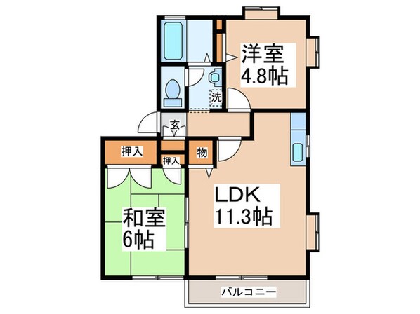 グランパルクＣの物件間取画像